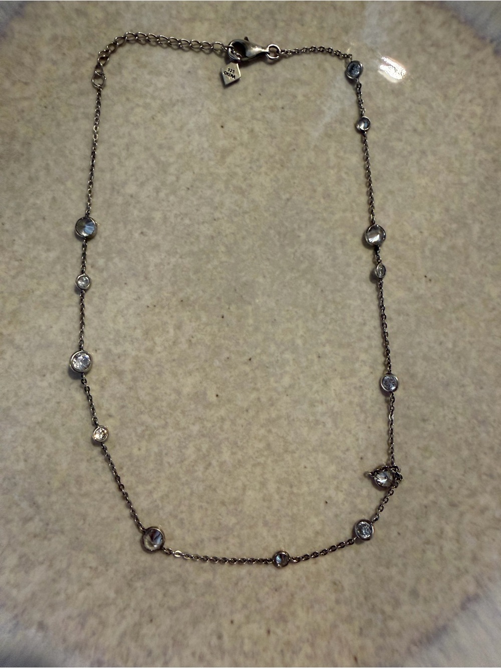Silpada Sterling Silver Necklace with Scattered Cubic Zirconia